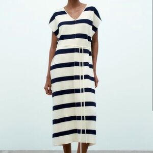 Zara Striped Knit Mini Dress